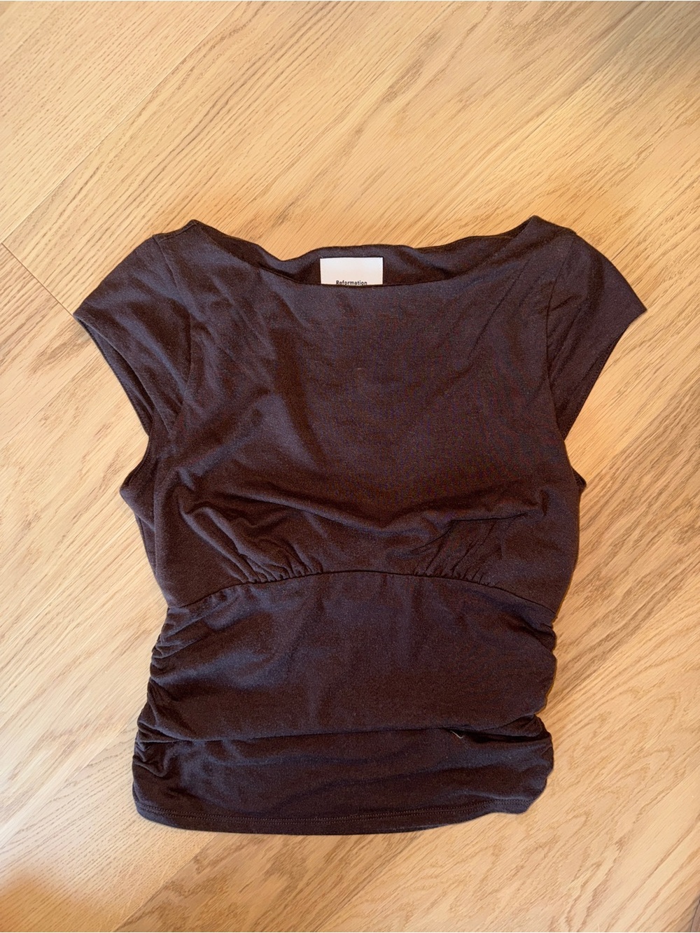 Reformation Brown Short Sleeve Top